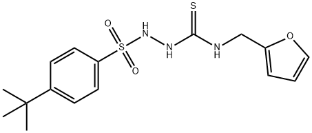 1-[(4-tert-butylphenyl)sulfonylamino]-3-(furan-2-ylmethyl)thiourea Struktur