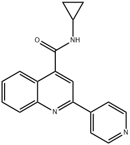 N-cyclopropyl-2-pyridin-4-ylquinoline-4-carboxamide Struktur