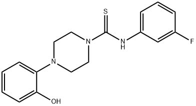 N-(3-fluorophenyl)-4-(2-hydroxyphenyl)piperazine-1-carbothioamide Struktur