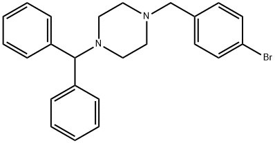 1-benzhydryl-4-[(4-bromophenyl)methyl]piperazine Struktur