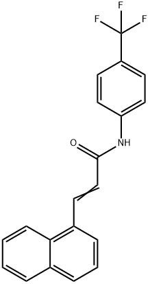 (E)-3-naphthalen-1-yl-N-[4-(trifluoromethyl)phenyl]prop-2-enamide Struktur