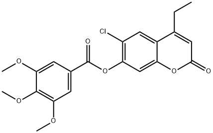 (6-chloro-4-ethyl-2-oxochromen-7-yl) 3,4,5-trimethoxybenzoate Struktur