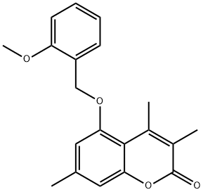 5-[(2-methoxyphenyl)methoxy]-3,4,7-trimethylchromen-2-one Struktur