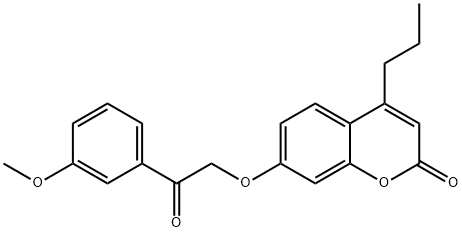 7-[2-(3-methoxyphenyl)-2-oxoethoxy]-4-propylchromen-2-one Struktur