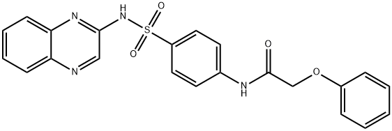 2-phenoxy-N-[4-(quinoxalin-2-ylsulfamoyl)phenyl]acetamide Struktur