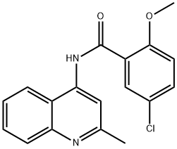 5-chloro-2-methoxy-N-(2-methylquinolin-4-yl)benzamide Struktur