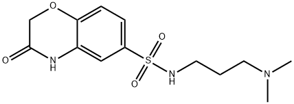 N-[3-(dimethylamino)propyl]-3-oxo-4H-1,4-benzoxazine-6-sulfonamide Struktur