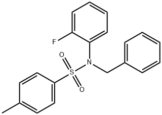 N-benzyl-N-(2-fluorophenyl)-4-methylbenzenesulfonamide Struktur