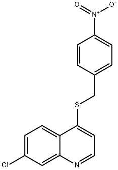 7-chloro-4-[(4-nitrophenyl)methylsulfanyl]quinoline Struktur