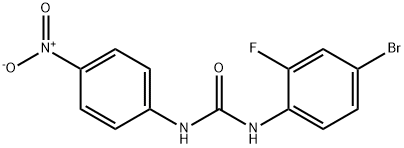 1-(4-bromo-2-fluorophenyl)-3-(4-nitrophenyl)urea Struktur