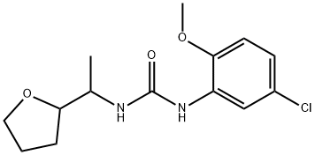 1-(5-chloro-2-methoxyphenyl)-3-[1-(oxolan-2-yl)ethyl]urea Struktur