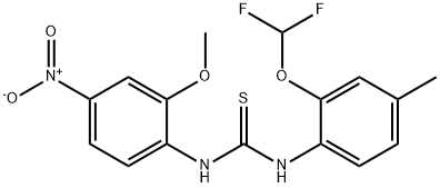 1-[2-(difluoromethoxy)-4-methylphenyl]-3-(2-methoxy-4-nitrophenyl)thiourea Struktur