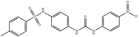 1-[4-[(4-methylphenyl)sulfonylamino]phenyl]-3-(4-nitrophenyl)thiourea Struktur