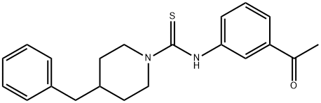 N-(3-acetylphenyl)-4-benzylpiperidine-1-carbothioamide Struktur