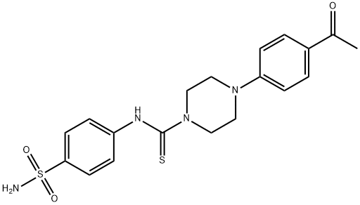 4-(4-acetylphenyl)-N-(4-sulfamoylphenyl)piperazine-1-carbothioamide Struktur