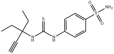 1-(3-ethylpent-1-yn-3-yl)-3-(4-sulfamoylphenyl)thiourea Struktur