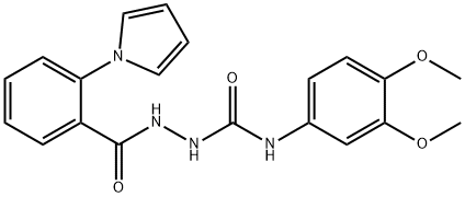 1-(3,4-dimethoxyphenyl)-3-[(2-pyrrol-1-ylbenzoyl)amino]urea Struktur