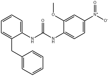 1-(2-benzylphenyl)-3-(2-methoxy-4-nitrophenyl)urea Struktur