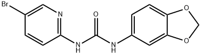 1-(1,3-benzodioxol-5-yl)-3-(5-bromopyridin-2-yl)urea Struktur