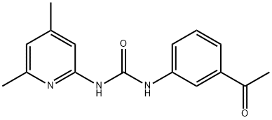 1-(3-acetylphenyl)-3-(4,6-dimethylpyridin-2-yl)urea Struktur