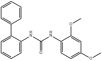 1-(2,4-dimethoxyphenyl)-3-(2-phenylphenyl)urea Struktur