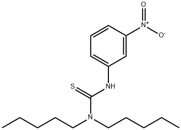 3-(3-nitrophenyl)-1,1-dipentylthiourea Struktur