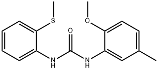 1-(2-methoxy-5-methylphenyl)-3-(2-methylsulfanylphenyl)urea Struktur