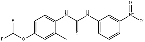 1-[4-(difluoromethoxy)-2-methylphenyl]-3-(3-nitrophenyl)thiourea Struktur