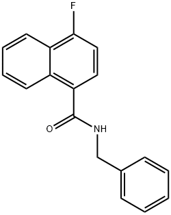 N-benzyl-4-fluoronaphthalene-1-carboxamide Struktur