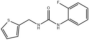 1-(2-fluorophenyl)-3-(thiophen-2-ylmethyl)urea Struktur