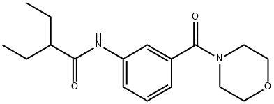 2-ethyl-N-[3-(morpholine-4-carbonyl)phenyl]butanamide Struktur