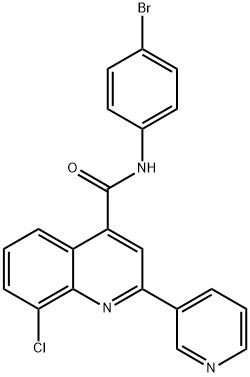 N-(4-bromophenyl)-8-chloro-2-pyridin-3-ylquinoline-4-carboxamide Struktur