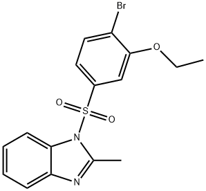 1-(4-bromo-3-ethoxyphenyl)sulfonyl-2-methylbenzimidazole Struktur