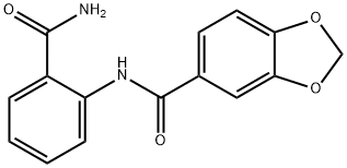 N-(2-carbamoylphenyl)-1,3-benzodioxole-5-carboxamide Struktur