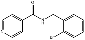 N-[(2-bromophenyl)methyl]pyridine-4-carboxamide Struktur