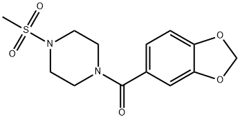 1,3-benzodioxol-5-yl-(4-methylsulfonylpiperazin-1-yl)methanone Struktur