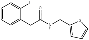 2-(2-fluorophenyl)-N-(thiophen-2-ylmethyl)acetamide Struktur