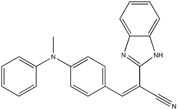 (E)-2-(1H-benzimidazol-2-yl)-3-[4-(N-methylanilino)phenyl]prop-2-enenitrile Struktur