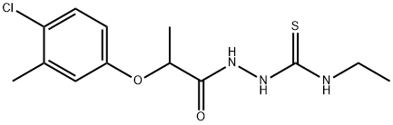 1-[2-(4-chloro-3-methylphenoxy)propanoylamino]-3-ethylthiourea Struktur