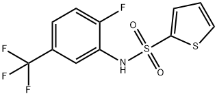 N-[2-fluoro-5-(trifluoromethyl)phenyl]thiophene-2-sulfonamide Struktur