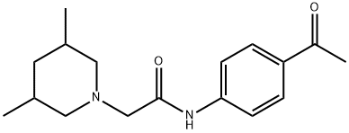 N-(4-acetylphenyl)-2-(3,5-dimethylpiperidin-1-yl)acetamide Struktur