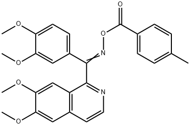 [(E)-[(6,7-dimethoxyisoquinolin-1-yl)-(3,4-dimethoxyphenyl)methylidene]amino] 4-methylbenzoate Struktur