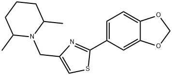 2-(1,3-benzodioxol-5-yl)-4-[(2,6-dimethylpiperidin-1-yl)methyl]-1,3-thiazole Struktur