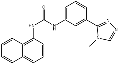 1-[3-(4-methyl-1,2,4-triazol-3-yl)phenyl]-3-naphthalen-1-ylurea Structure