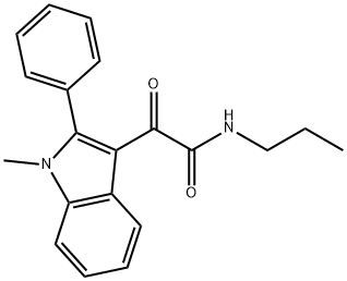 2-(1-methyl-2-phenylindol-3-yl)-2-oxo-N-propylacetamide Struktur