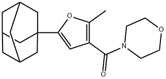 [5-(1-adamantyl)-2-methylfuran-3-yl]-morpholin-4-ylmethanone Struktur