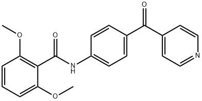 2,6-dimethoxy-N-[4-(pyridine-4-carbonyl)phenyl]benzamide Struktur