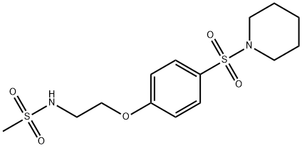 N-[2-(4-piperidin-1-ylsulfonylphenoxy)ethyl]methanesulfonamide Struktur