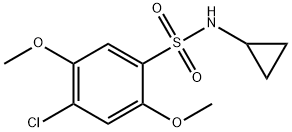 4-chloro-N-cyclopropyl-2,5-dimethoxybenzenesulfonamide Struktur