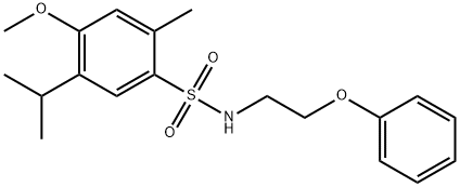 4-methoxy-2-methyl-N-(2-phenoxyethyl)-5-propan-2-ylbenzenesulfonamide Struktur